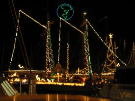 Schooner Wharf Bar/Captain Morgan Lighted Boat Parade, Key West,Florida