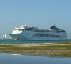 MSC Cruise Ship "Lyrica" leaving Key West,Florida